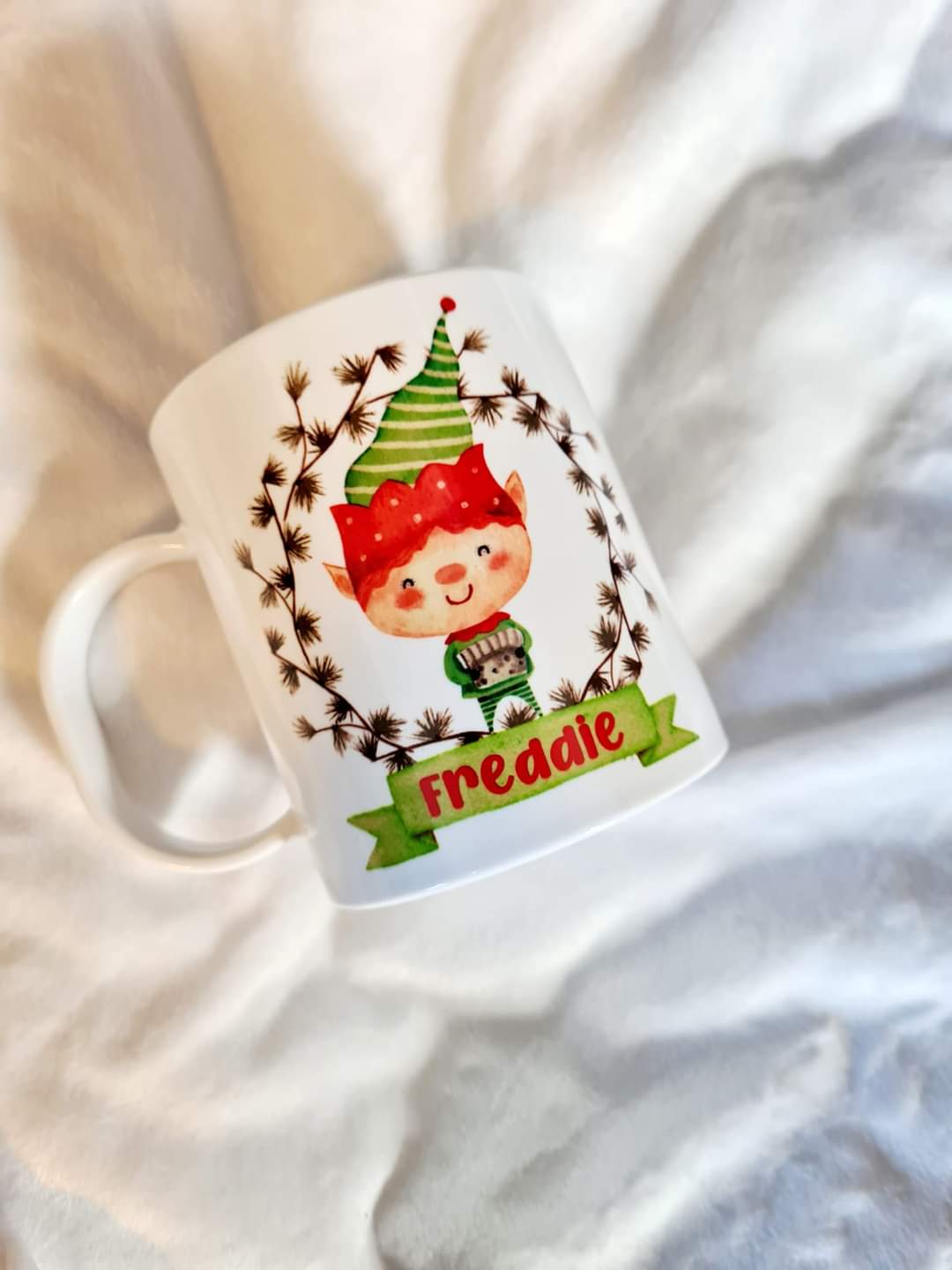 custom unbreakable christmas elf mug